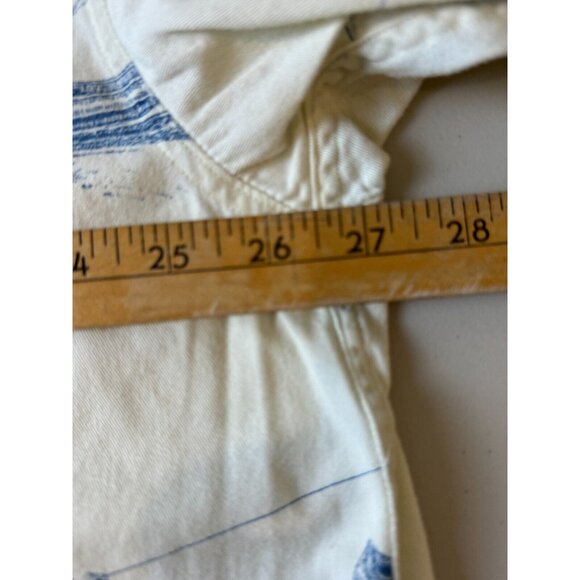 Fishing Mens XL Shirt Barn Fly Authentic Design White Button Up Short Sleeve - Picture 9 of 14